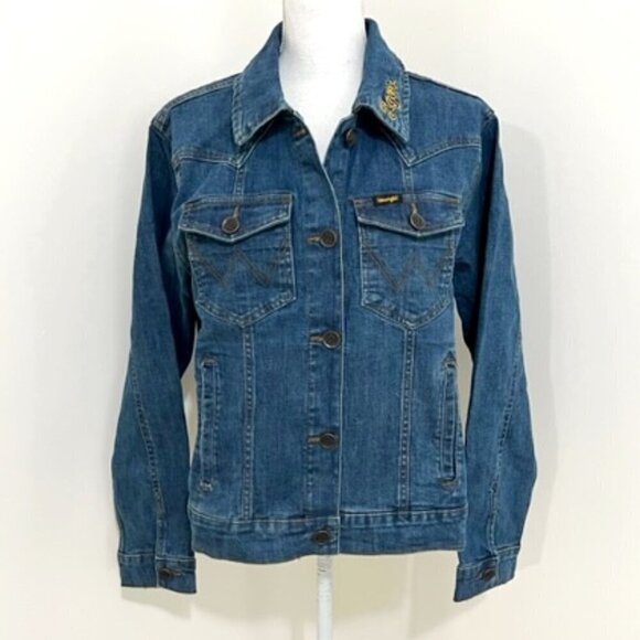 Wrangler Retro Denim Jean Jacket Louisiana State University LSU Tigers Size L - Picture 1 of 7